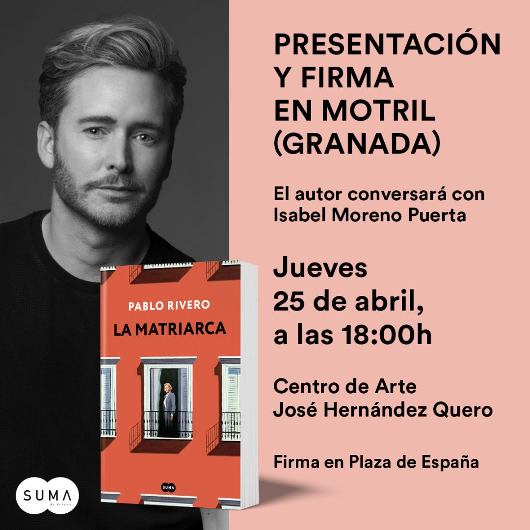 El exitoso escritor y actor Pablo Rivero llegar a la Feria del Libro de Motril este jueves 
